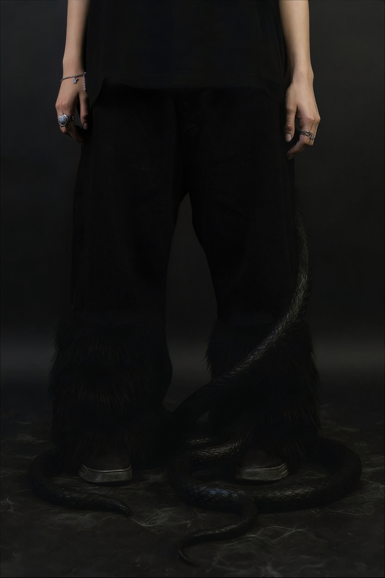 Black fur cover