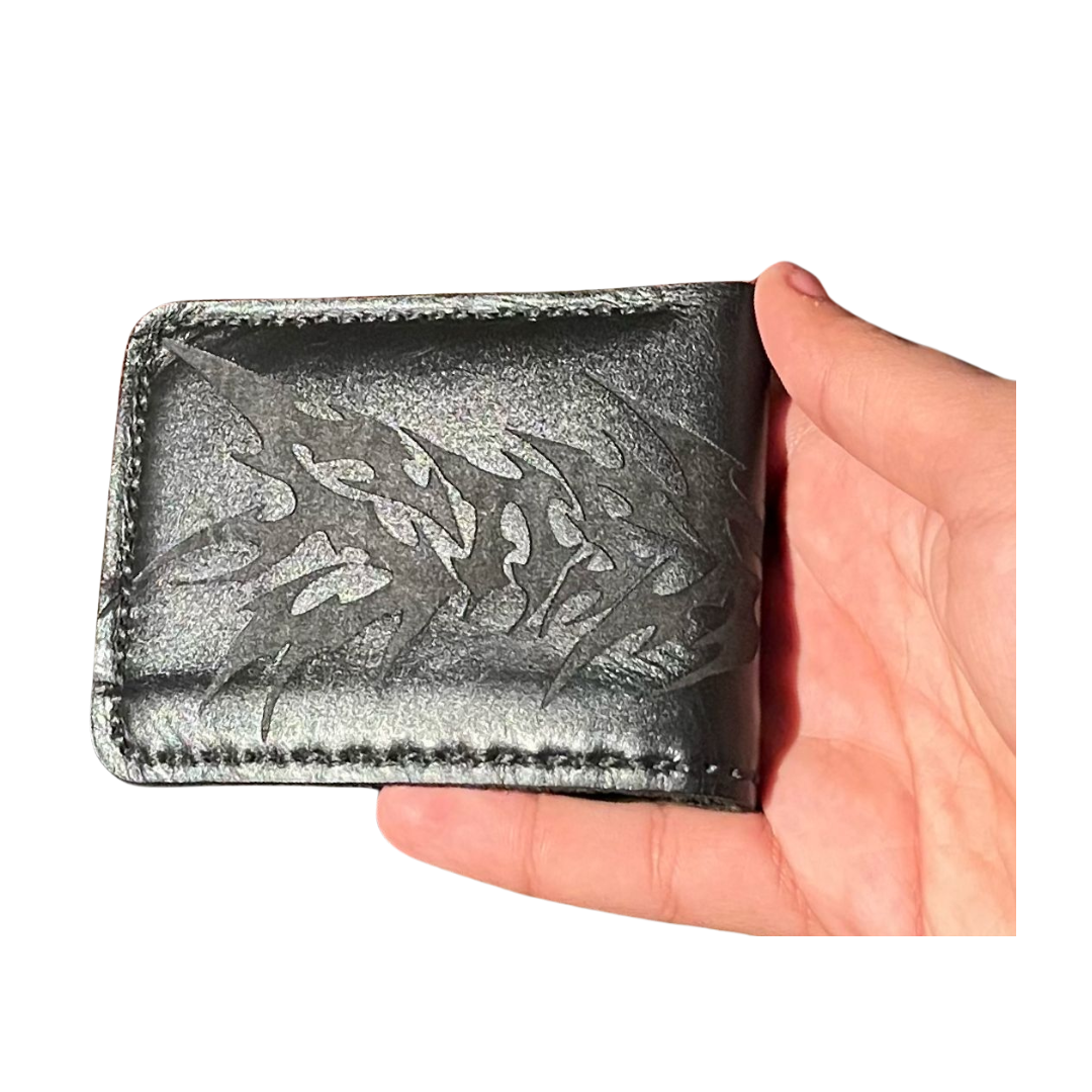 Burgundy black wallet
