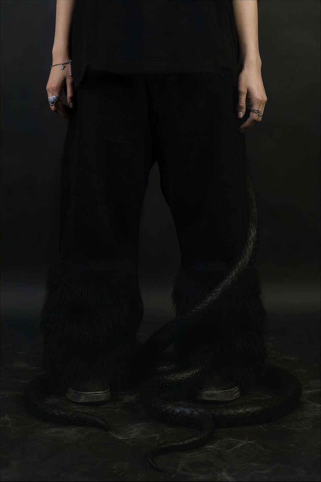 Black fur cover