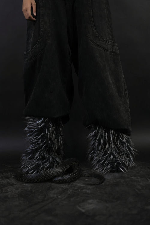 Navy gray fur cover